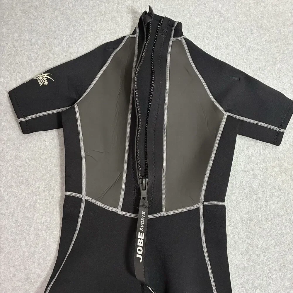 Jobe Youth Large Shorty Wetsuit Black Gray 2mm Back Zip Watersports Surf Ski